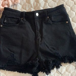 Black Jean Shorts